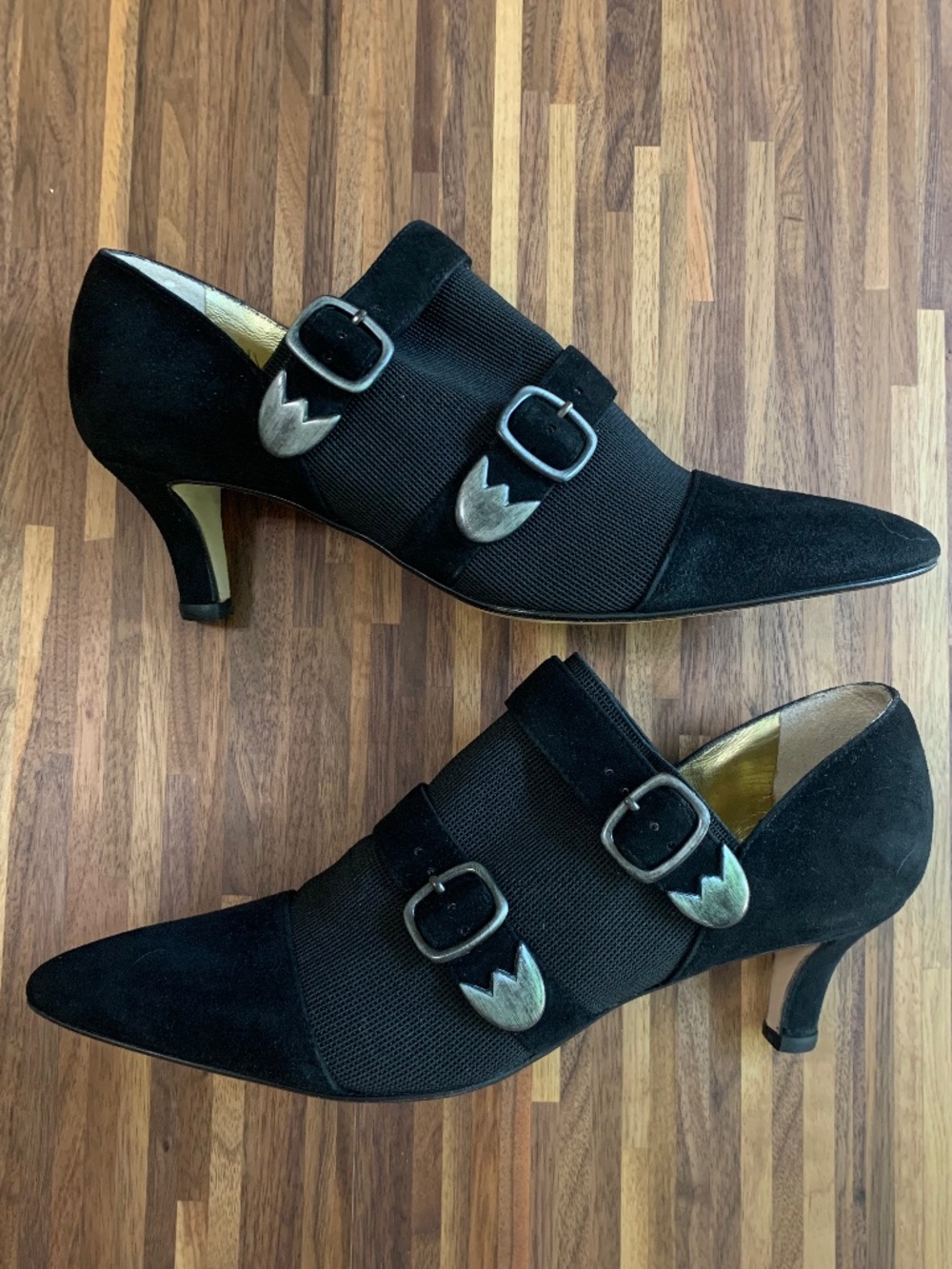 Vintage Walter Steiger Double Buckle Heels